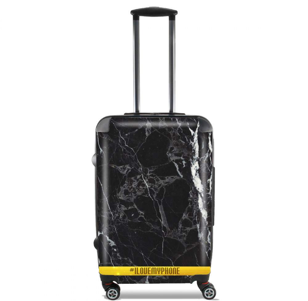 Minimal Marble Black für Kabinengröße Koffer