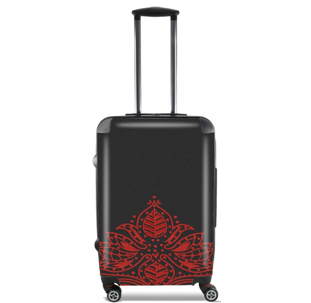 Red Glitter Flower für Kabinengröße Koffer