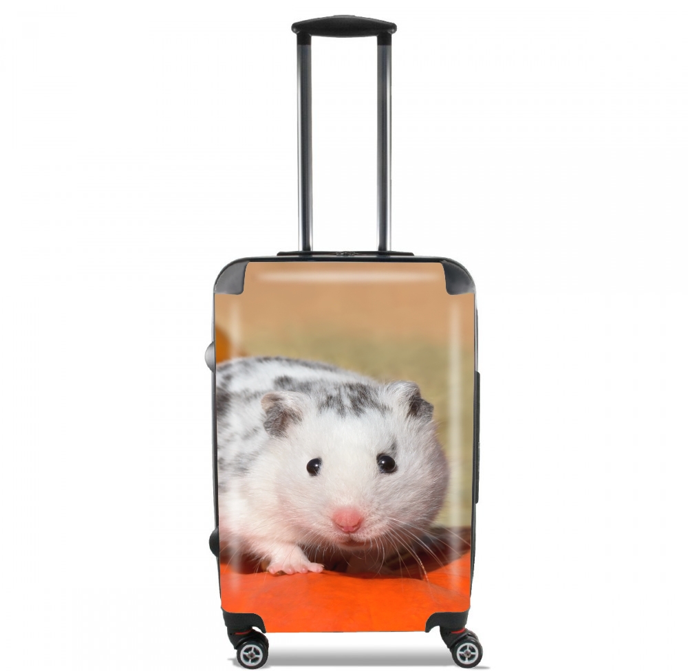 Weisser Dalmatiner Hamster mit schwarzen Punkten für Kabinengröße Koffer