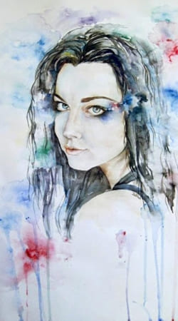 Amy Lee Evanescence watercolor art handyhüllen
