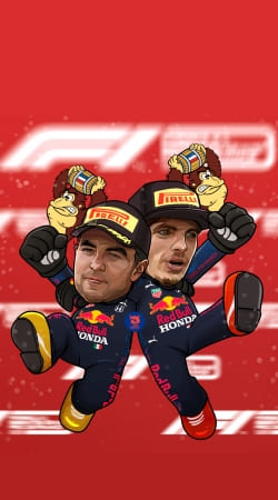 Checo Perez And Max Verstappen hülle