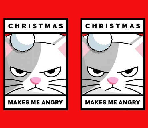 Christmas makes me Angry cat handyhüllen