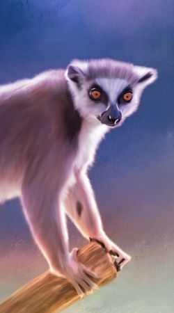 Cute painted Ring-tailed lemur handyhüllen