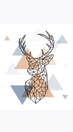 Geometric head of the deer handyhüllen