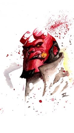 Hellboy Watercolor Art handyhüllen