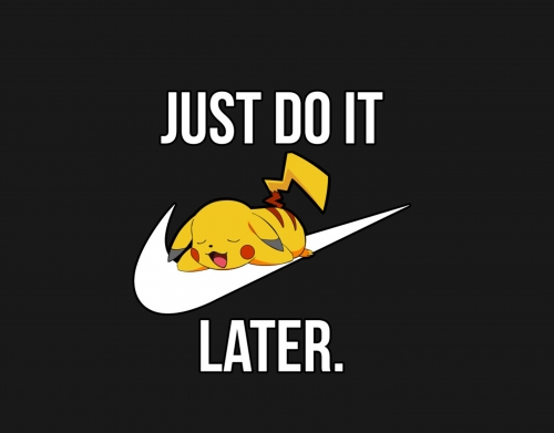 Nike Parody Just Do it Later X Pikachu handyhüllen