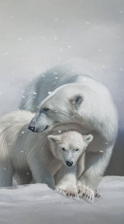 Polar bear family hülle