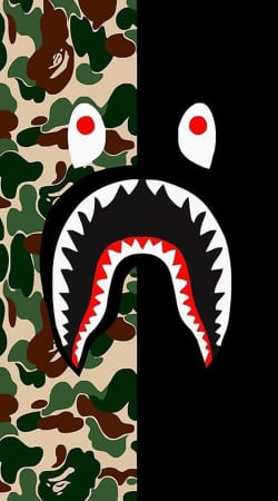 Shark Bape Camo Military Bicolor handyhüllen