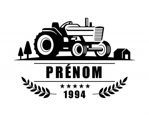 Tractor Logo Natural custom Name Tag handyhüllen