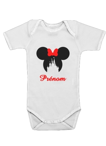Onesies Baby castle Minnie Face with custom name