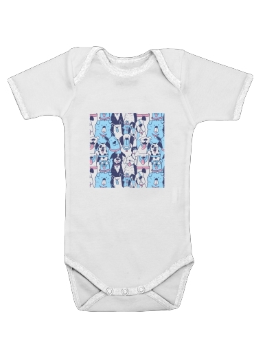 Onesies Baby Dogs seamless pattern