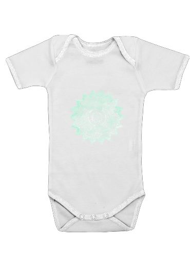 Mint Bohemian Flower Mandala für Baby Body