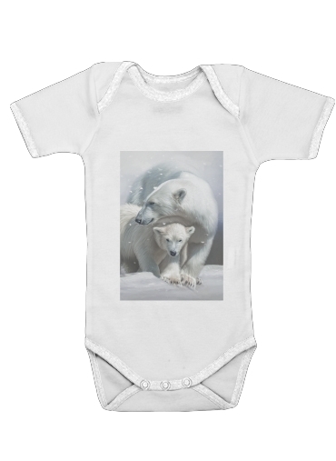 Polar bear family für Baby Body