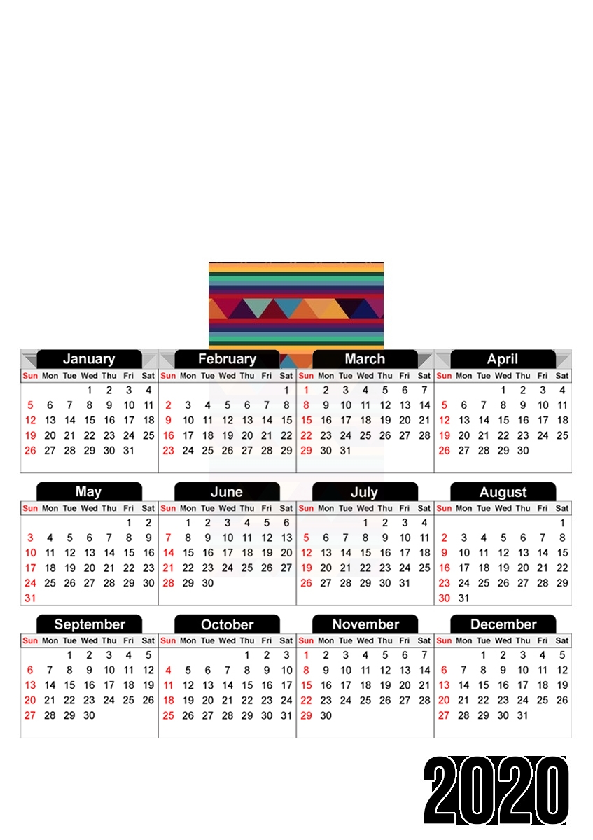 Aztec Pattern Pastel für A3 Fotokalender 30x43cm