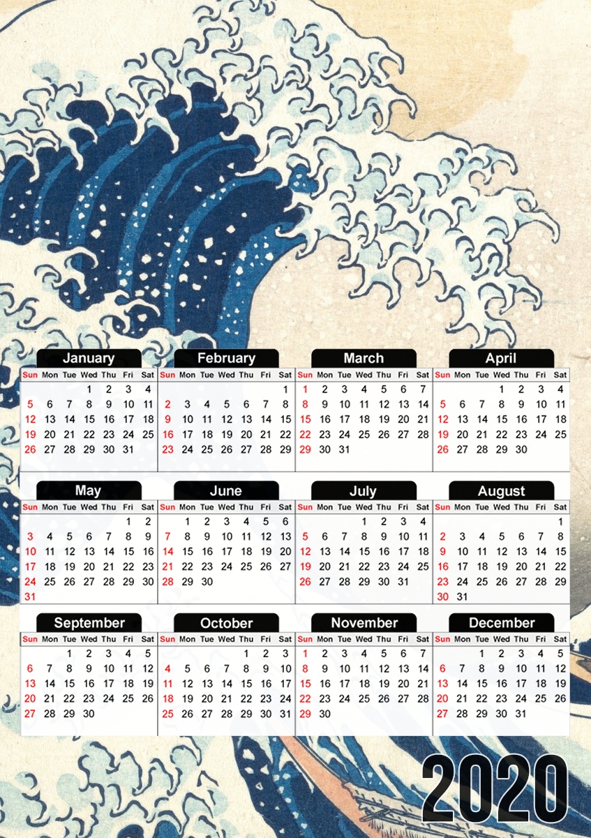 Kanagawa Wave für A3 Fotokalender 30x43cm