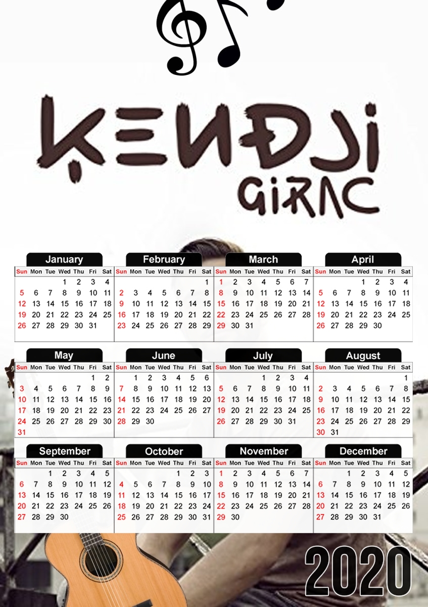 Kendji Girac für A3 Fotokalender 30x43cm