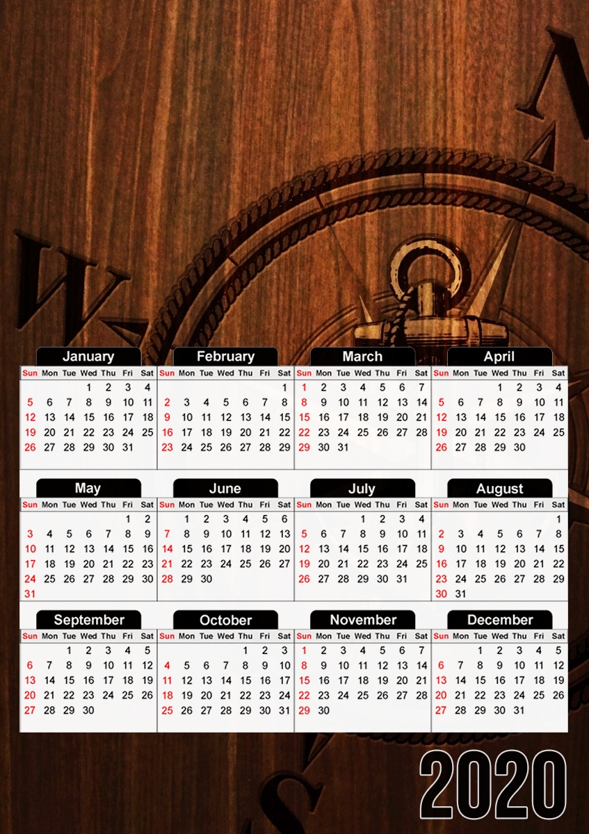Wooden Anchor für A3 Fotokalender 30x43cm