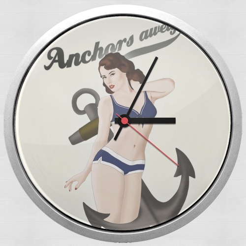 Anchors Aweigh - Classic Pin Up für Wanduhr