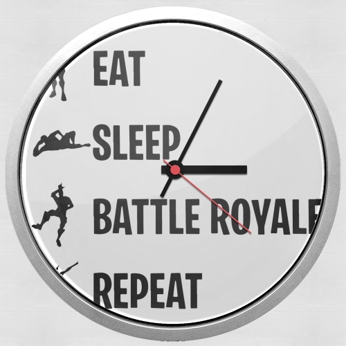 Eat Sleep Battle Royale Repeat für Wanduhr