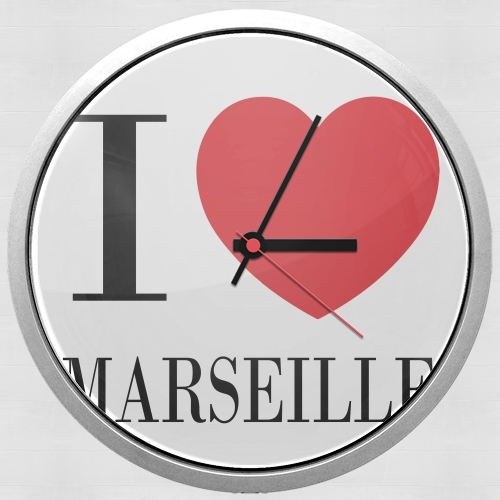 I love Marseille für Wanduhr