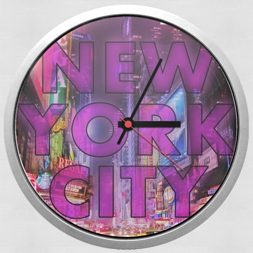 New York City - Broadway Color für Wanduhr