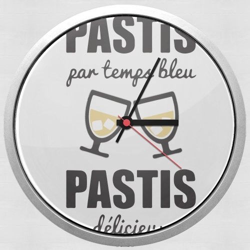 Pastis par temps bleu Pastis delicieux für Wanduhr