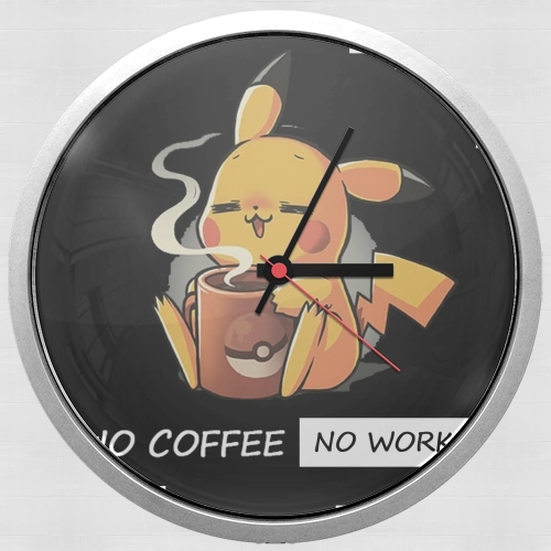 Pikachu Coffee Addict für Wanduhr