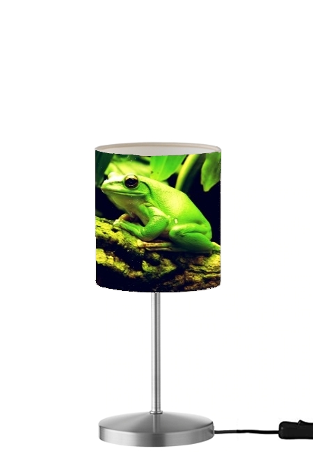 Grüner Frosch für Tisch- / Nachttischlampe