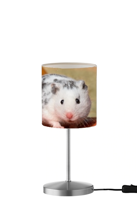 Weisser Dalmatiner Hamster mit schwarzen Punkten für Tisch- / Nachttischlampe