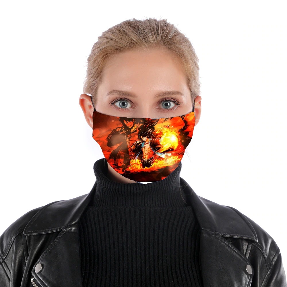 Ace Fire Portgas für Nase Mund Maske