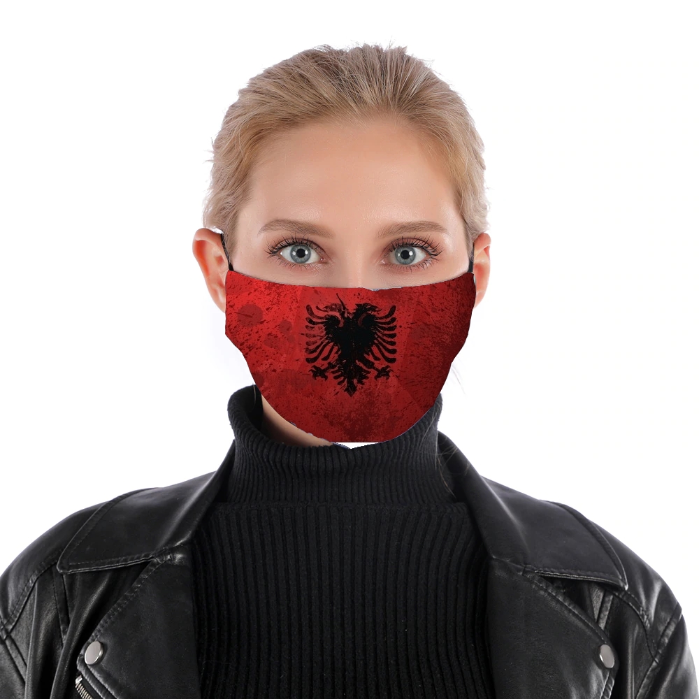 Albanie Painting Flag für Nase Mund Maske