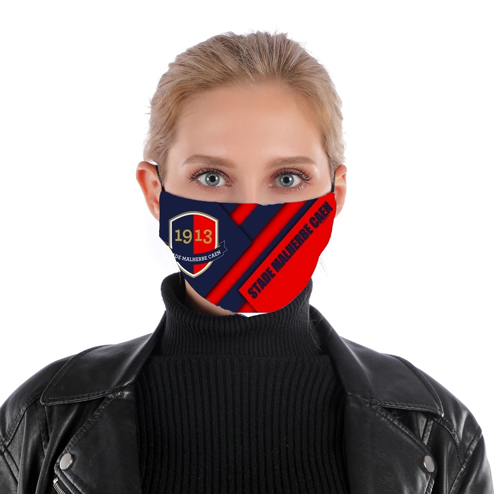 Caen Football Trikot für Nase Mund Maske