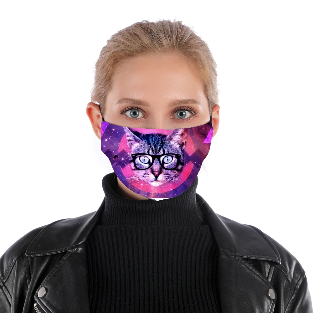 Cat Hipster für Nase Mund Maske