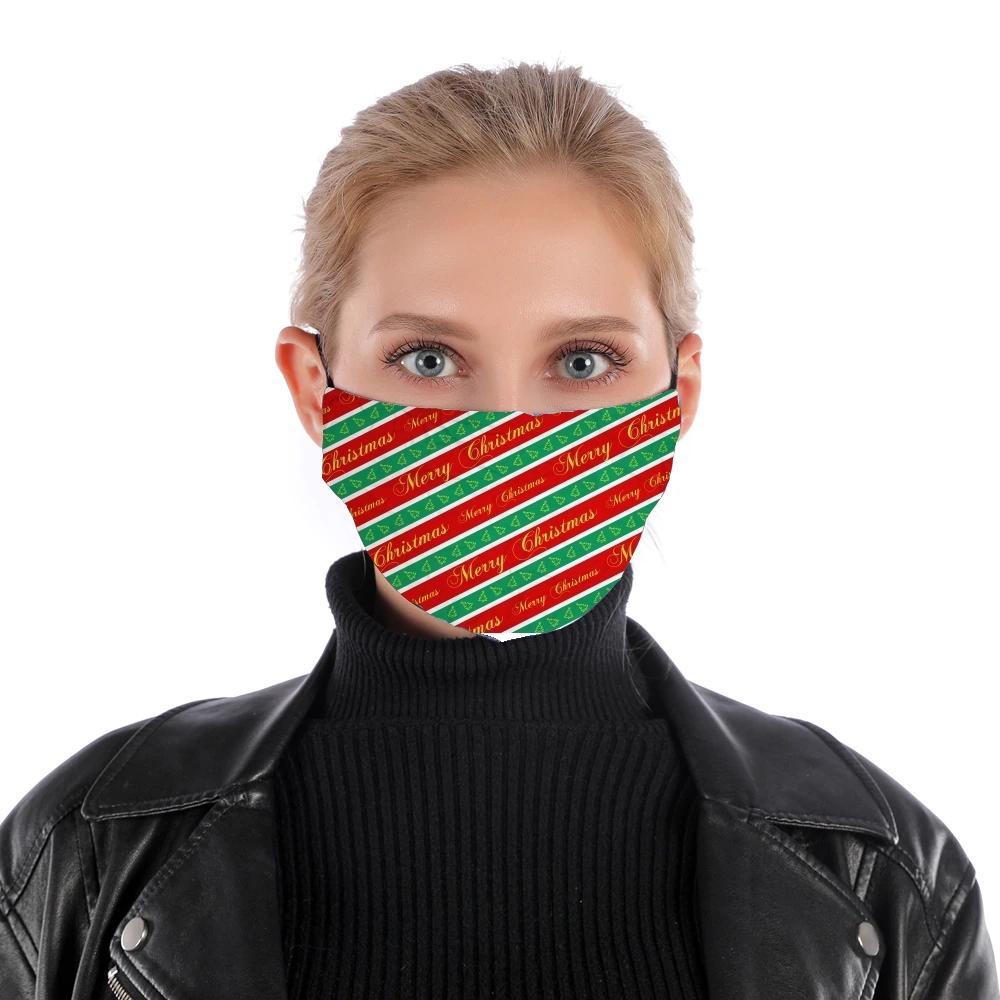Christmas Wrapping Paper für Nase Mund Maske