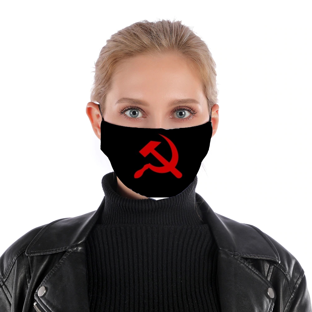 Kommunistische Sichel und Hammer für Nase Mund Maske