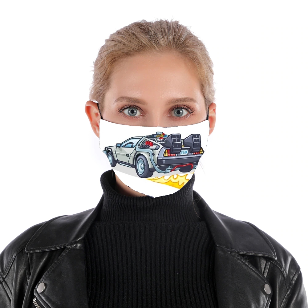 Delorean retour vers le futur für Nase Mund Maske