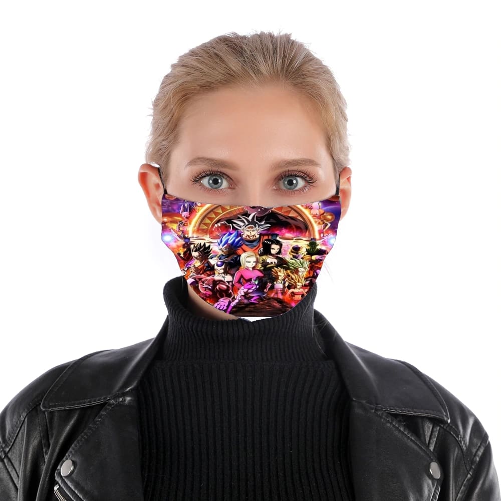 Dragon Ball X Avengers für Nase Mund Maske