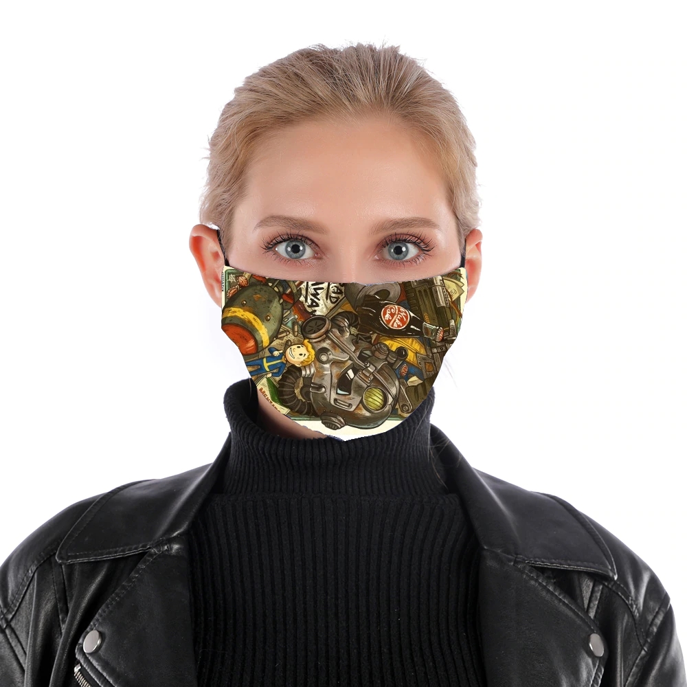 Fallout Painting Nuka Coca für Nase Mund Maske