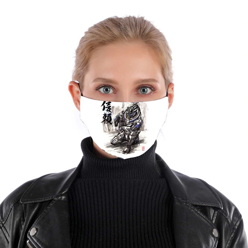 Garrus Vakarian Mass Effect Art für Nase Mund Maske