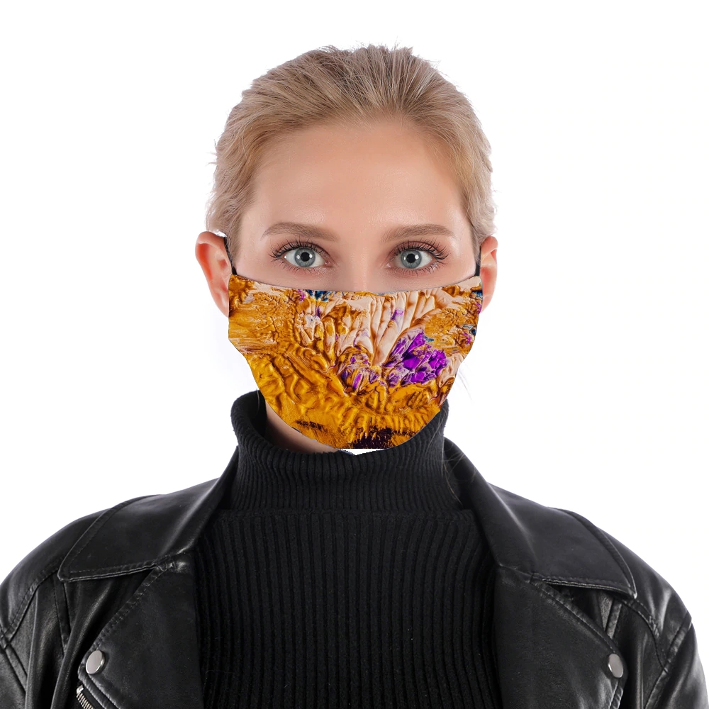 Gold and Purple Paint für Nase Mund Maske