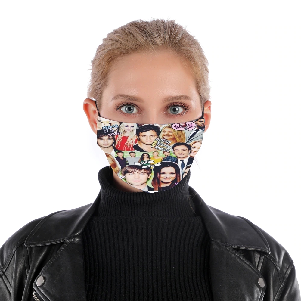 Gossip Girl Fan Collage für Nase Mund Maske