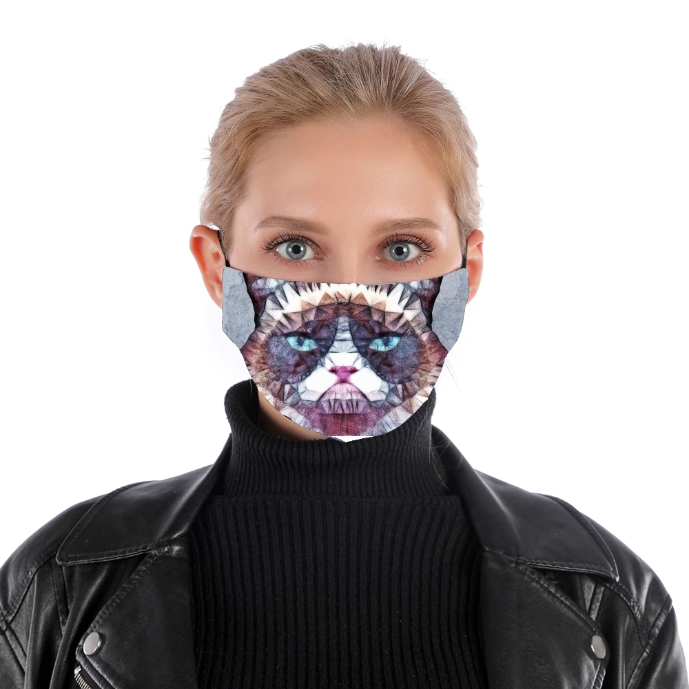 grumpy cat für Nase Mund Maske