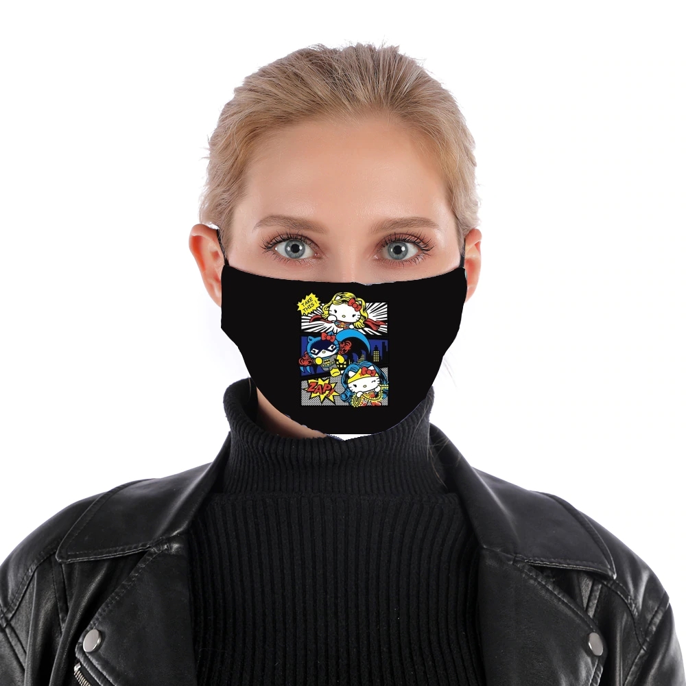 Hello Kitty X Heroes für Nase Mund Maske