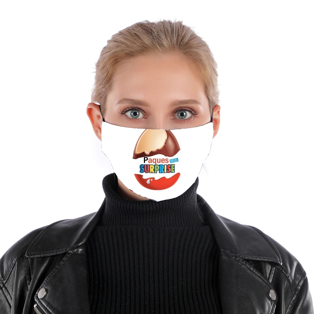 Joyeuses Paques Inspired by Kinder Surprise für Nase Mund Maske