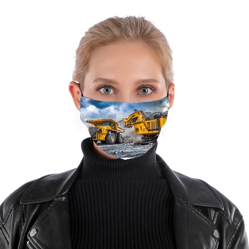 komatsu construction für Nase Mund Maske