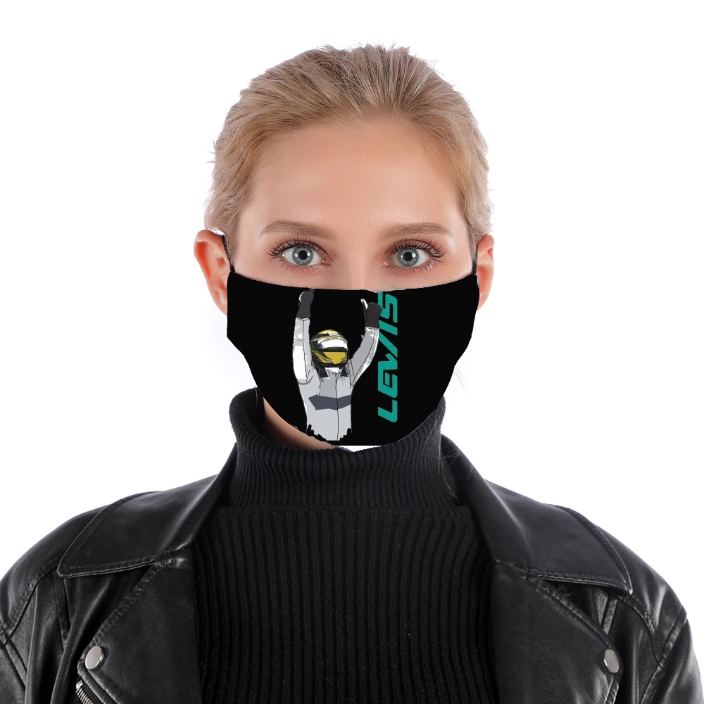 Lewis Hamilton F1 für Nase Mund Maske