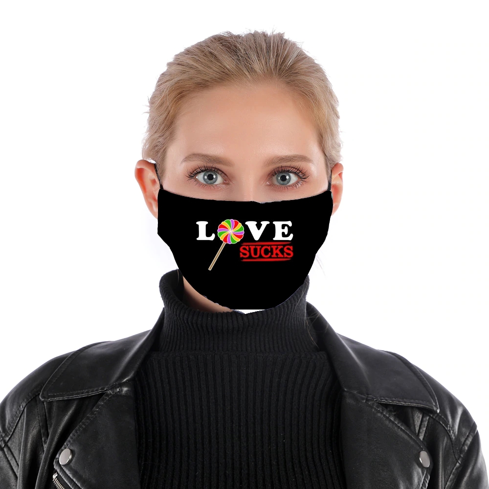 Love Sucks für Nase Mund Maske