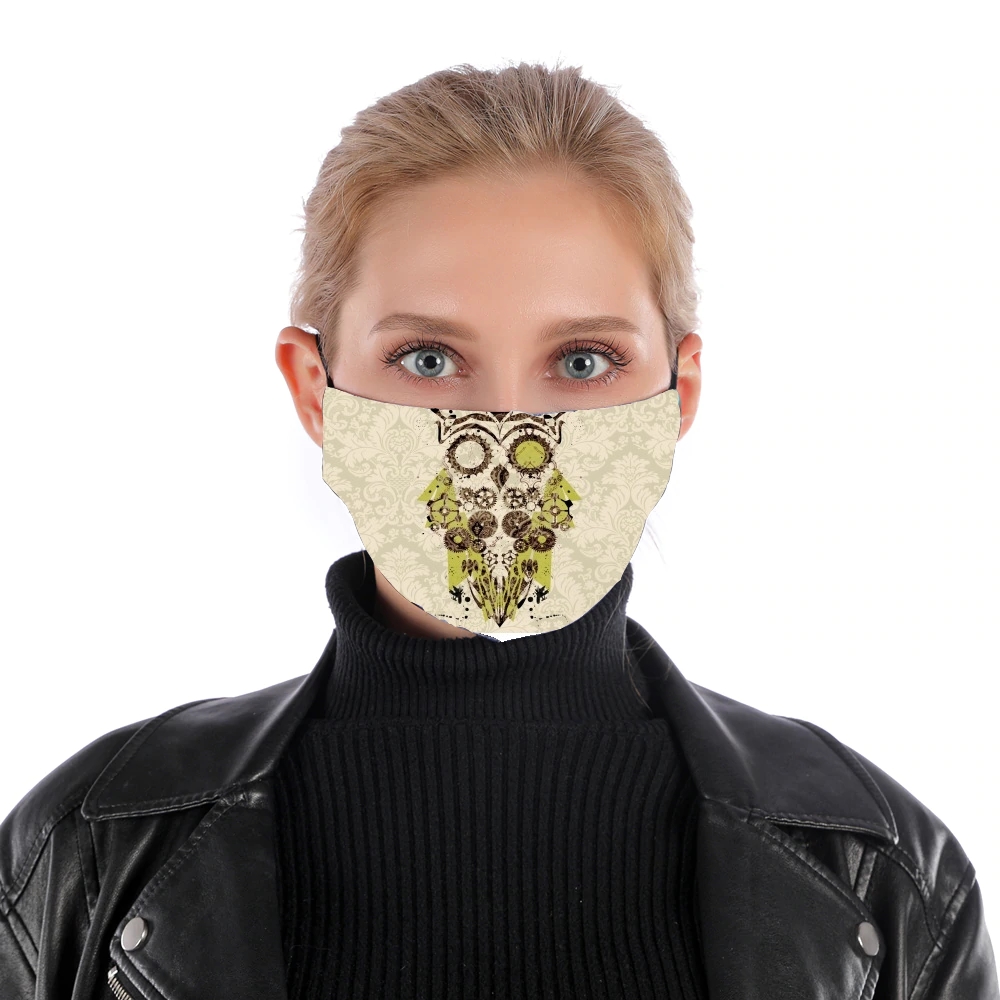 Mechanic Owl für Nase Mund Maske