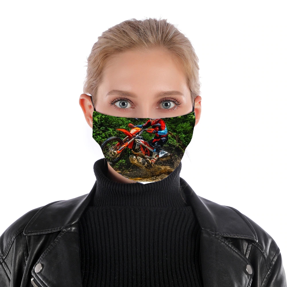 Moto Ktm Enduro Photography jungle für Nase Mund Maske