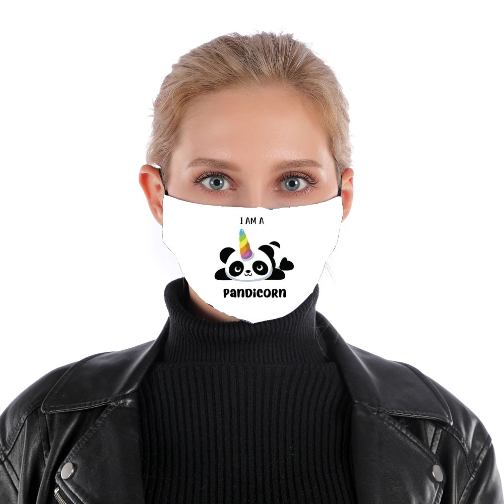 Panda x Licorne Means Pandicorn für Nase Mund Maske